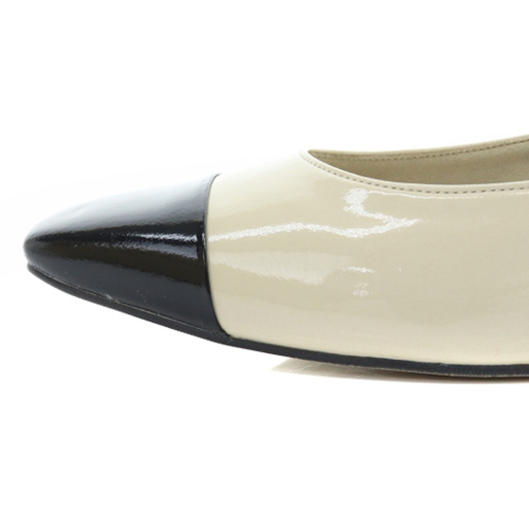 Le Talon(ルタロン)のルタロン スクエアメリージェーン パンプス 25.5cm べージュ 黒 レディースの靴/シューズ(ハイヒール/パンプス)の商品写真