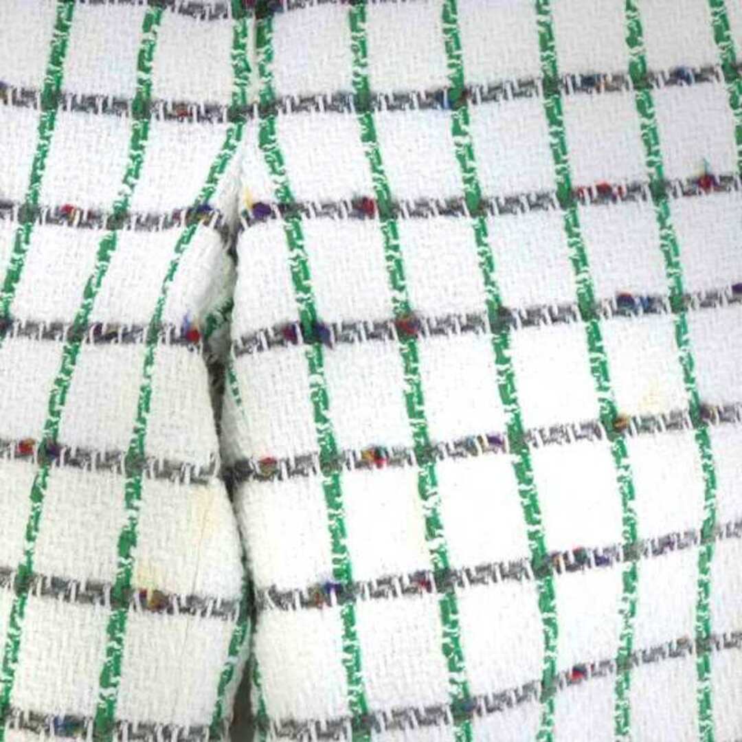 Tory Burch(トリーバーチ)のトリーバーチ スプリングツイードチェック パンツ ウール混 0 白 レディースのパンツ(その他)の商品写真