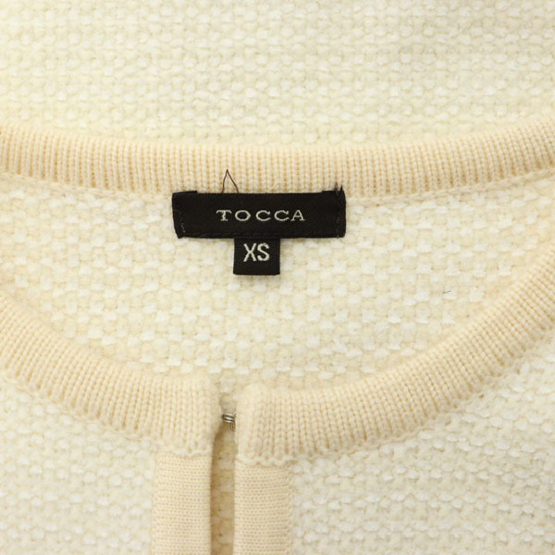 TOCCA(トッカ)のトッカ TOCCA 17AW リボン ニットジャケット ノーカラー XS レディースのジャケット/アウター(その他)の商品写真