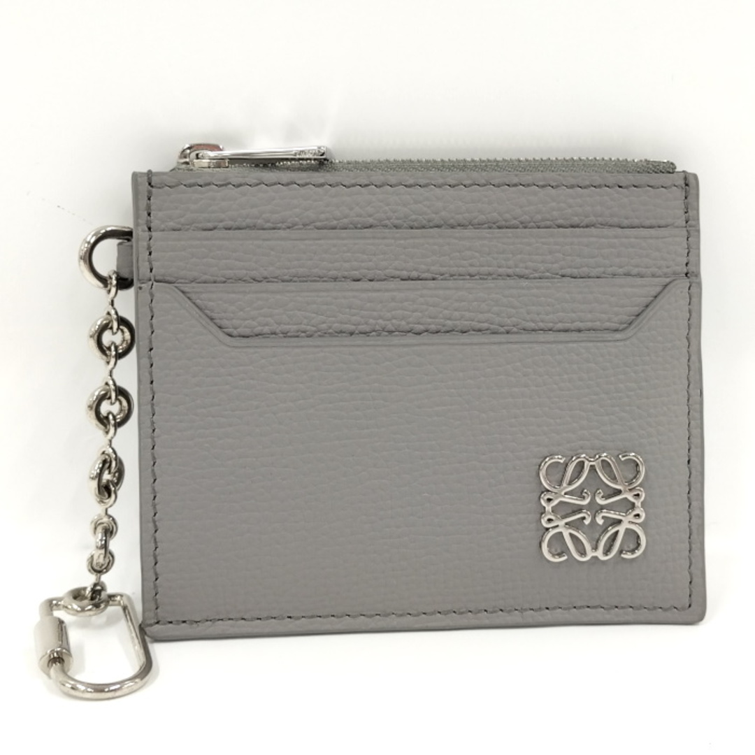 LOEWE - LOEWE アナグラム カードケース レザー グレー LOEWE - LOEWE アナグラム カードケース レザー グレー