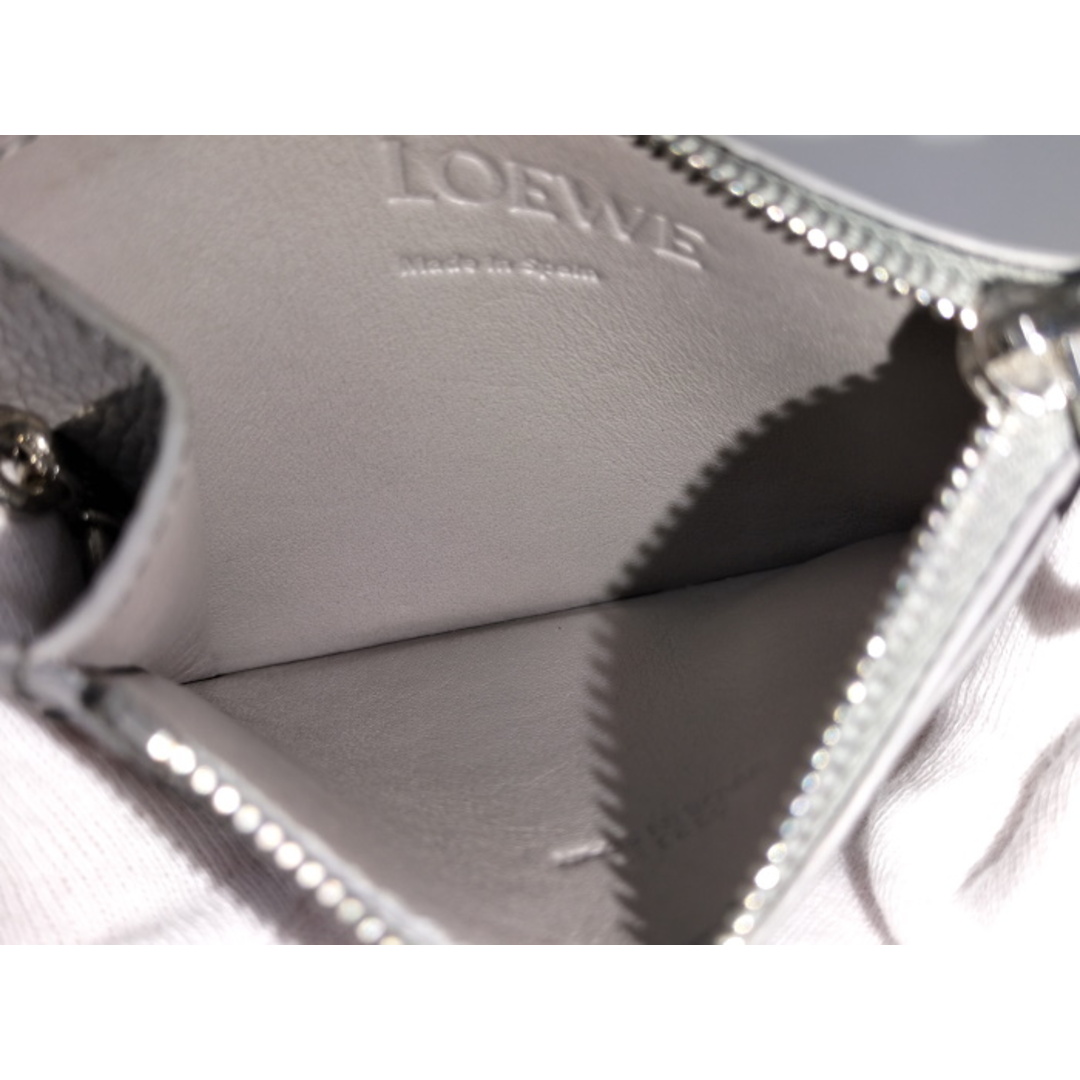 LOEWE - LOEWE アナグラム カードケース レザー グレー LOEWE - LOEWE アナグラム カードケース レザー グレー