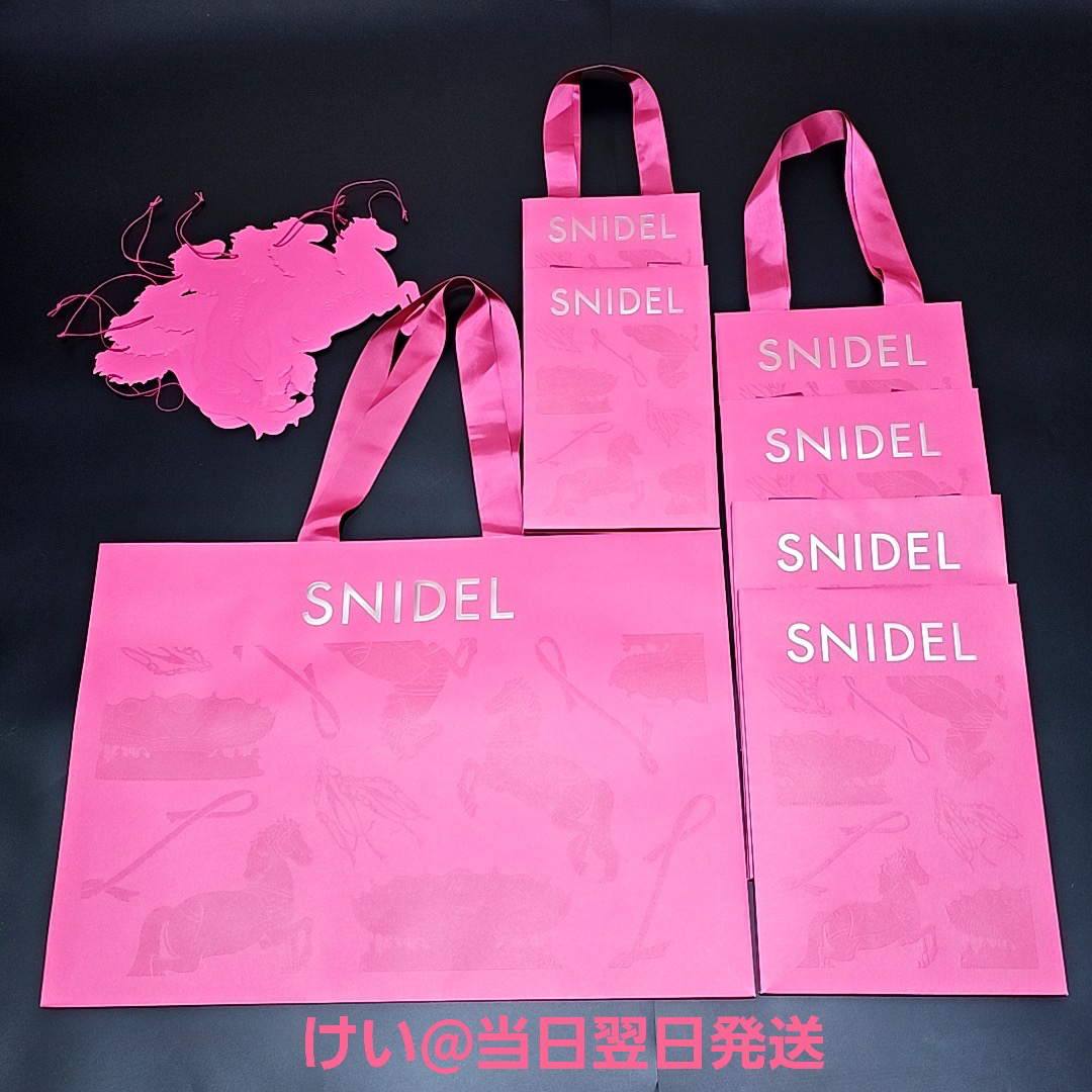 SNIDEL(スナイデル)のSNIDEL スナイデル 限定 ショップ袋 ショッパー 7枚セット ロゴ ピンク レディースのバッグ(ショップ袋)の商品写真