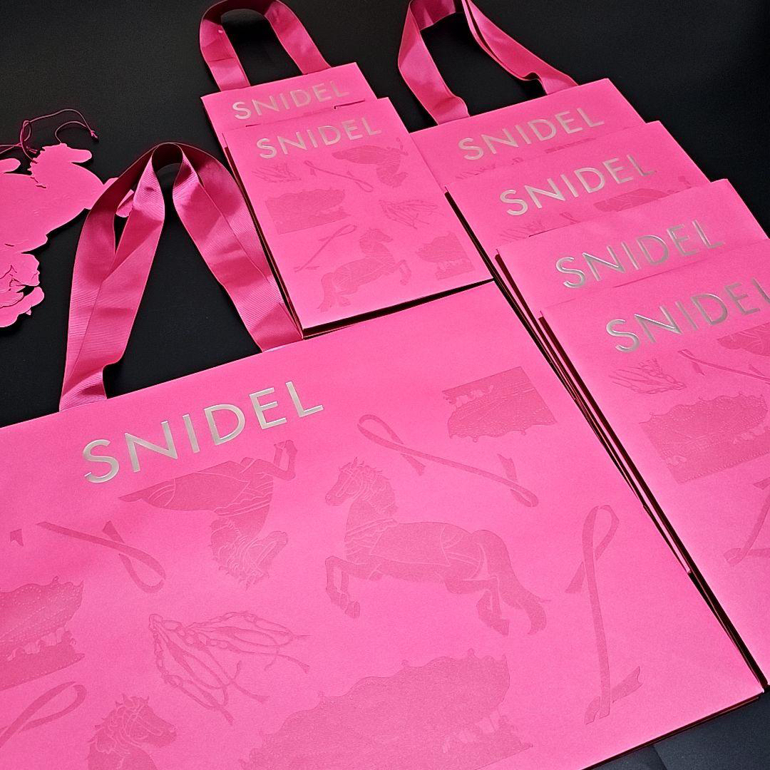 SNIDEL(スナイデル)のSNIDEL スナイデル 限定 ショップ袋 ショッパー 7枚セット ロゴ ピンク レディースのバッグ(ショップ袋)の商品写真
