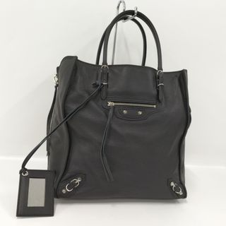 バレンシアガ(Balenciaga)のBALENCIAGA ザ ペーパー ハンドバッグ レザー ブラック 255412(ハンドバッグ)