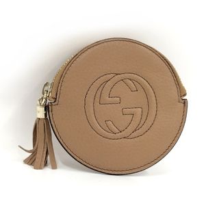 グッチ(Gucci)のGUCCI ソーホー コインケース レザー ベージュ 337946(コインケース)