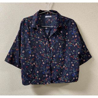 【美品】OLIVE des OLIVE オープンカラー シャツ 花柄