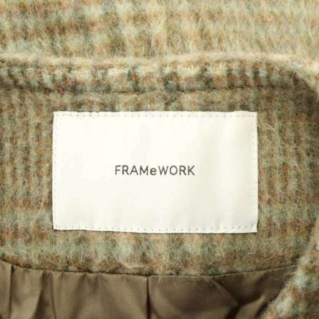 FRAMeWORK(フレームワーク)のFramework ウールシャギークルーネックコート ノーカラー ロング レディースのジャケット/アウター(その他)の商品写真