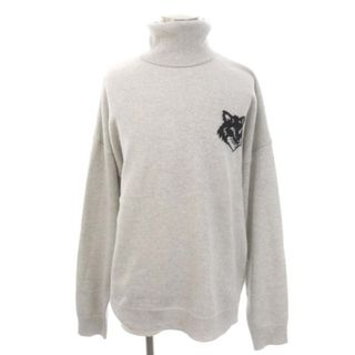 メゾンキツネ(MAISON KITSUNE')のメゾンキツネ フォックスヘッド インターシャ ニット セーター 長袖 タートル(ニット/セーター)