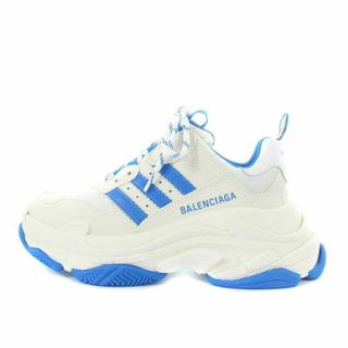 バレンシアガ(Balenciaga)のバレンシアガ adidas トリプル S スニーカー ローカット レザー 白 青(スニーカー)