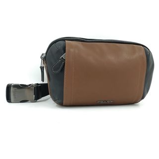 コーチ(COACH)のCOACH ボディバッグ レザー ブラウン ブラック F37594(ボディーバッグ)