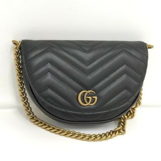 グッチ(Gucci)のGUCCI チェーンショルダーバッグ レザー ブラック 754431(ショルダーバッグ)