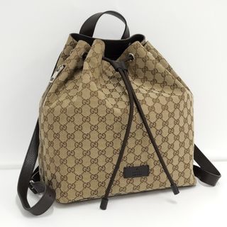 Gucci - GUCCI バックパック リュックサック GGキャンバス ブラウン 449175