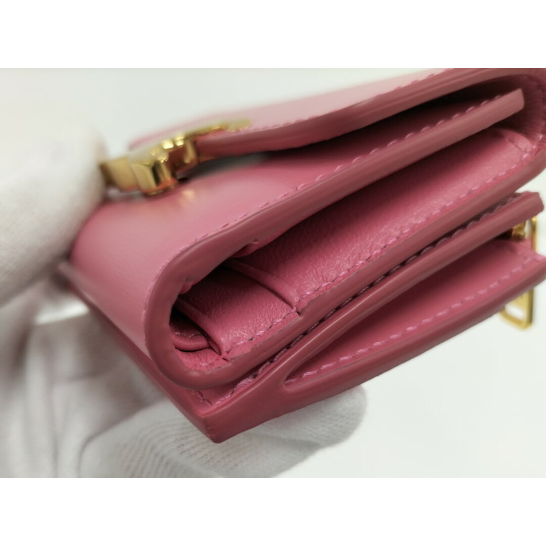 CELINE - CELINE 3つ折り 財布 トリオンフ 小銭入れ付き レザー CELINE - CELINE 3つ折り 財布 トリオンフ 小銭入れ付き レザー