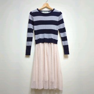 ドットアンドストライプスチャイルドウーマン(Dot&Stripes CHILDWOMAN)の★Dot and Stripes CHILD WOMAN ドッキング ワンピース(ロングワンピース/マキシワンピース)