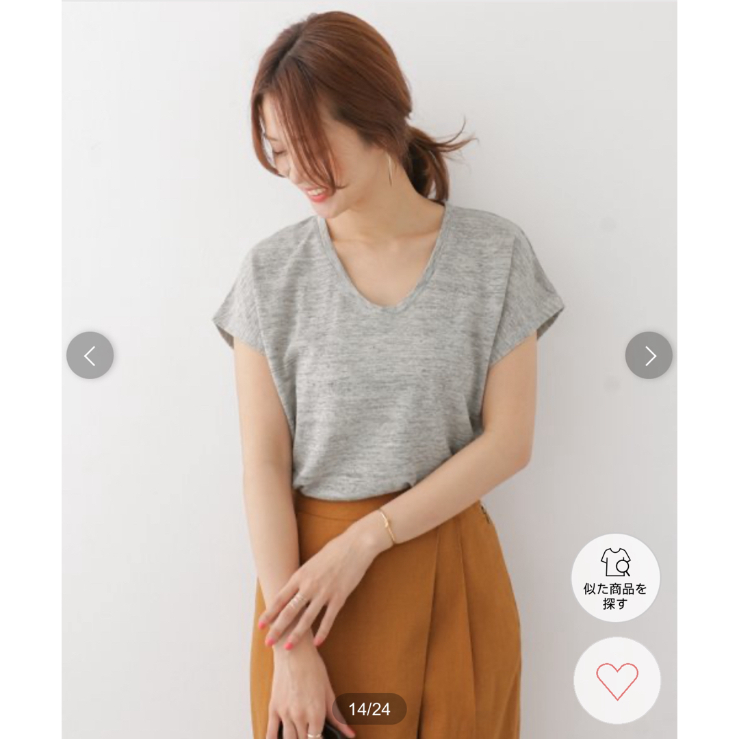 URBAN RESEARCH DOORS(アーバンリサーチドアーズ)のアーバンリサーチドアーズ　DOORS リネンコットンTシャツ レディースのトップス(カットソー(半袖/袖なし))の商品写真