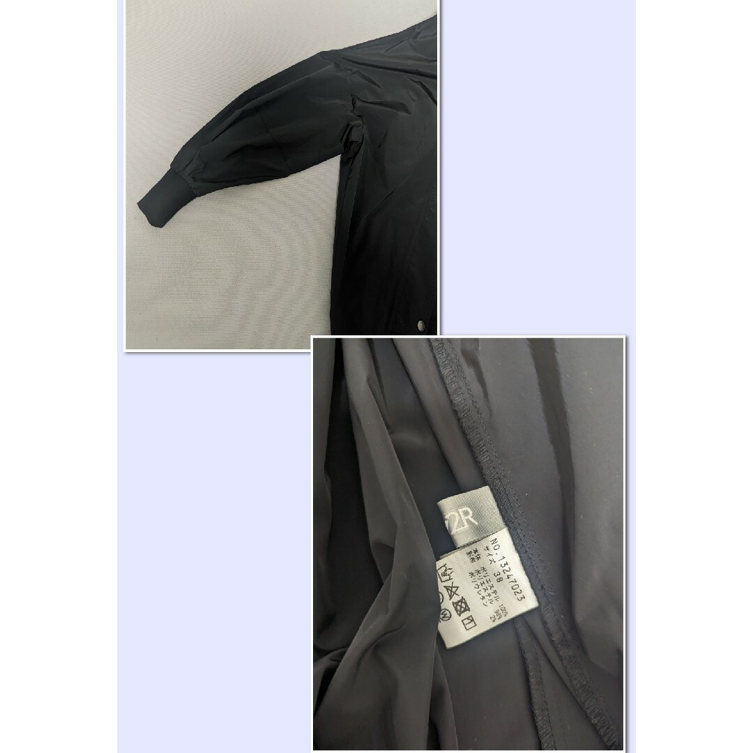 Sensounico(センソユニコ)のmimosa様専用•*        Dw2R /ナイロンネックギャザーブルゾン レディースのジャケット/アウター(ナイロンジャケット)の商品写真