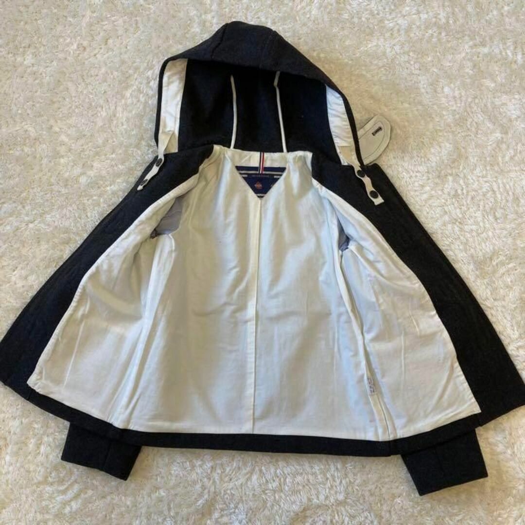 TOMMY HILFIGER(トミーヒルフィガー)の良品★トミーヒルフィガー★ダッフルコート★ショート丈★ダークグレー★M レディースのジャケット/アウター(ダッフルコート)の商品写真