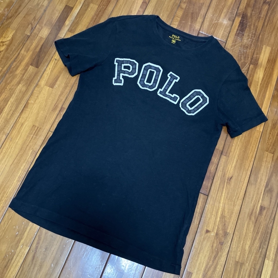 POLO RALPH LAUREN(ポロラルフローレン)の美品　ラルフローレン　ポロロゴT ブラック　 レディースのトップス(Tシャツ(半袖/袖なし))の商品写真