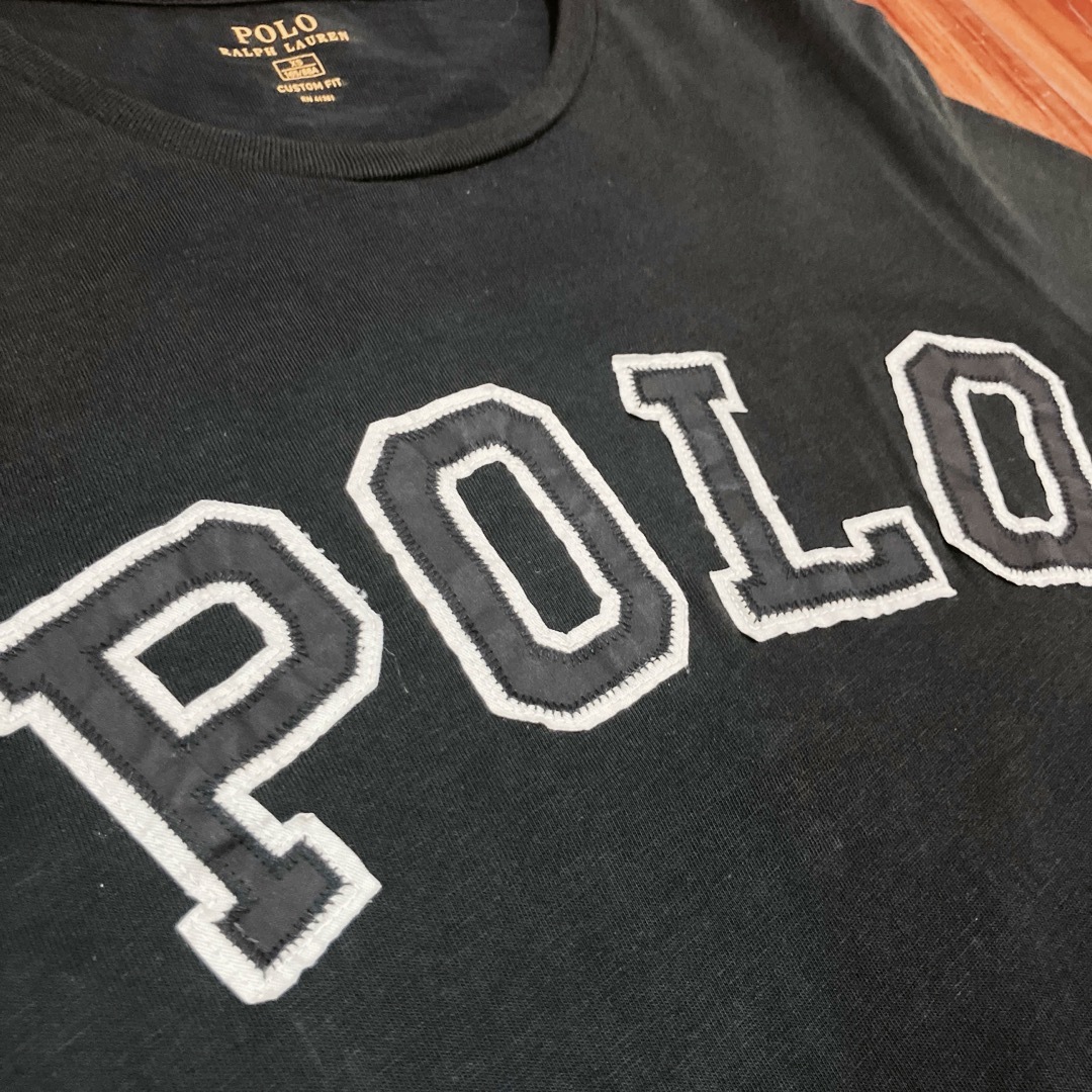 POLO RALPH LAUREN(ポロラルフローレン)の美品　ラルフローレン　ポロロゴT ブラック　 レディースのトップス(Tシャツ(半袖/袖なし))の商品写真