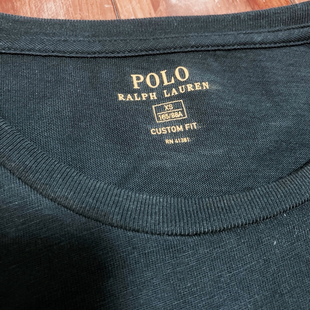 POLO RALPH LAUREN(ポロラルフローレン)の美品　ラルフローレン　ポロロゴT ブラック　 レディースのトップス(Tシャツ(半袖/袖なし))の商品写真