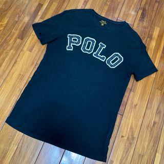 ポロラルフローレン(POLO RALPH LAUREN)の美品　ラルフローレン　ポロロゴT ブラック　(Tシャツ(半袖/袖なし))