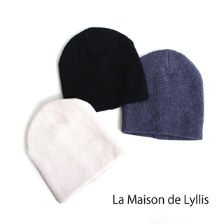 ラメゾンドリリス(La Maison de Lyllis)のLa Maison deLyllis ラメゾンドリリス ベビーアルパカ ニット帽(ニット帽/ビーニー)
