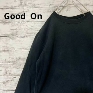 グッドオン(Good On)のGood On ラフクルーネックスウェット 黒 人気 加工 お洒落 個性的(スウェット)