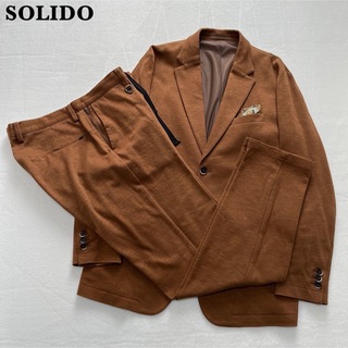SOLIDO - 【大人の色気】SOLIDO ジャージー素材 セットアップ ブラウン