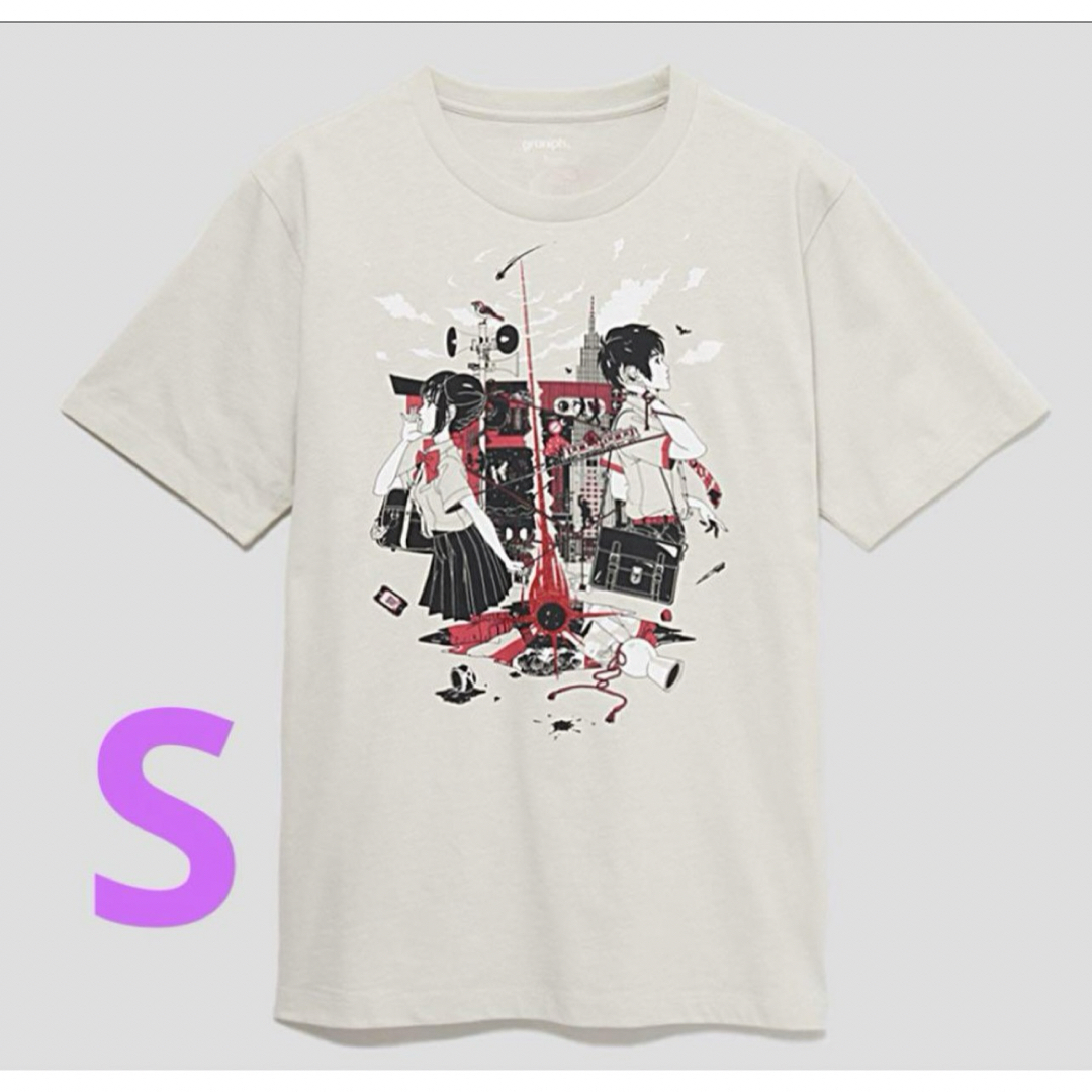 Design Tshirts Store graniph(グラニフ)のグラニフ　君の名は。Sサイズ　中村佑介　Tシャツ　リライト レディースのトップス(Tシャツ(半袖/袖なし))の商品写真