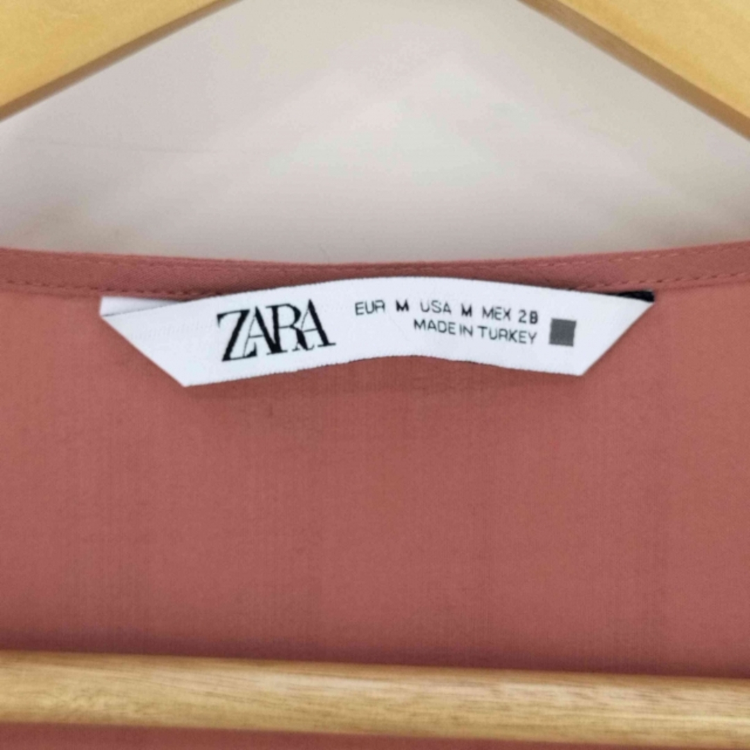 ZARA(ザラ)のZARA(ザラ) ポリレーヨン Vネックフリルブラウス レディース トップス レディースのトップス(シャツ/ブラウス(長袖/七分))の商品写真