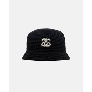 STUSSY - stussy ニットバケットハット　ニット帽　ビーニー　黒