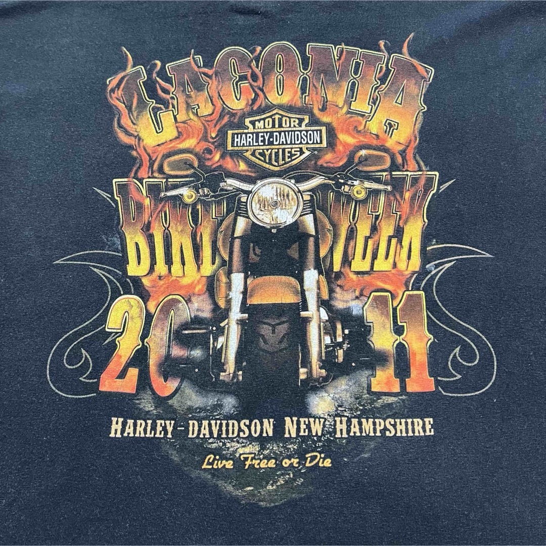 Harley Davidson(ハーレーダビッドソン)の【HARLEY DAVIDSON】L/S Tee デカロゴ スリーブロゴ 2XL メンズのトップス(Tシャツ/カットソー(七分/長袖))の商品写真