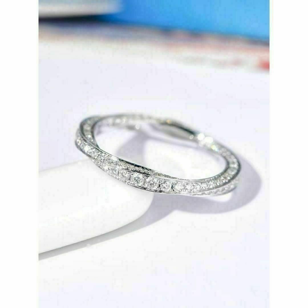 13号　最高級人工ダイヤモンド　sona シルバー　フルエタニティ　リング レディースのアクセサリー(リング(指輪))の商品写真