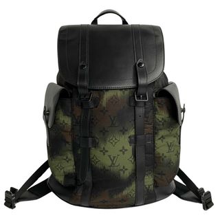 ルイヴィトン(LOUIS VUITTON)の未使用保管品 LOUIS VUITTON ルイヴィトン クリストファー PM モノグラム カモフラージュ 巾着 ナイロン レザー リュックサック 62030(リュック/バックパック)