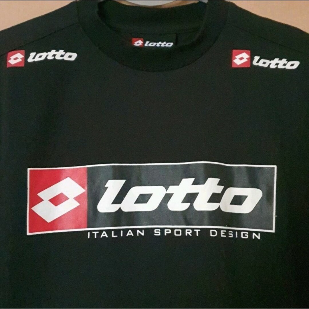 lotto(ロット)のロット lotto コットンＴシャツ Ｓ ブラック 新品 未使用 紙タグ付き スポーツ/アウトドアのサッカー/フットサル(ウェア)の商品写真