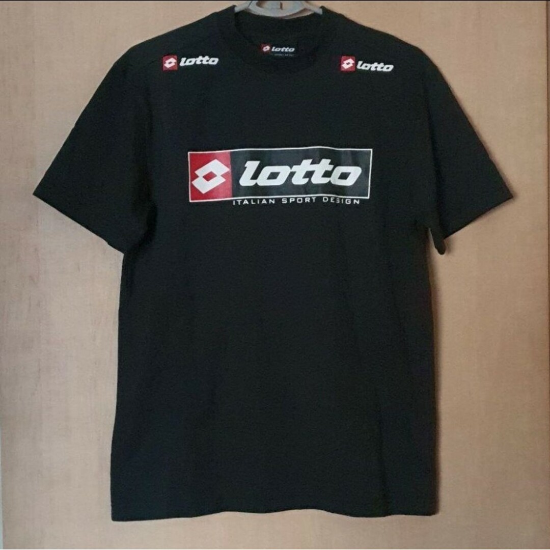 lotto(ロット)のロット lotto コットンＴシャツ Ｓ ブラック 新品 未使用 紙タグ付き スポーツ/アウトドアのサッカー/フットサル(ウェア)の商品写真