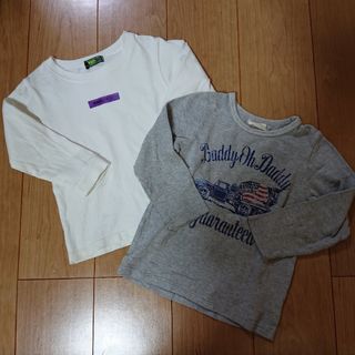 ベビードール(BABYDOLL)の【中古】ロンティー 長袖Tシャツ ２着セット ベビードール ダディオダディ 白T(Tシャツ/カットソー)