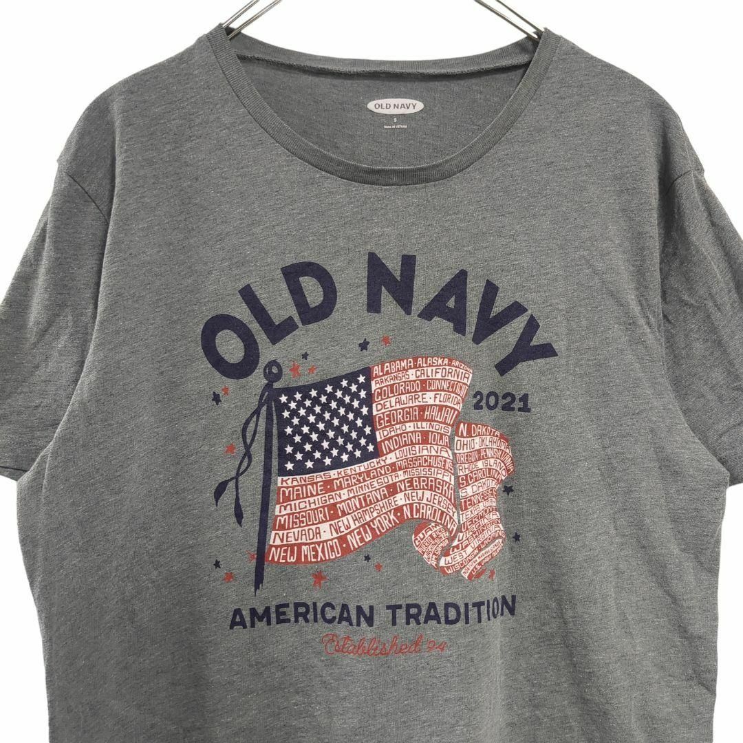 Old Navy(オールドネイビー)のOLD NAVY　アメリカ国旗ロゴプリントTシャツ　アメリカ古着　メンズS 9 メンズのトップス(Tシャツ/カットソー(半袖/袖なし))の商品写真