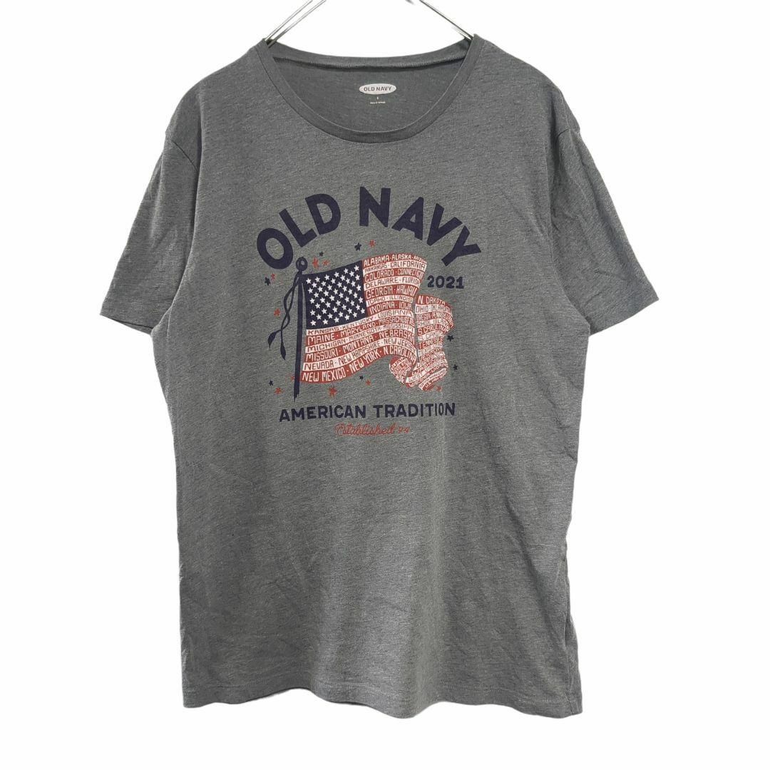 Old Navy(オールドネイビー)のOLD NAVY　アメリカ国旗ロゴプリントTシャツ　アメリカ古着　メンズS 9 メンズのトップス(Tシャツ/カットソー(半袖/袖なし))の商品写真