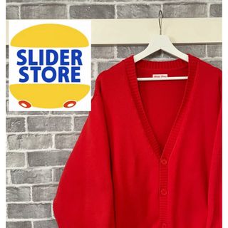 sliderstore  スライダーストア　カーディガン　M レッド(カーディガン)