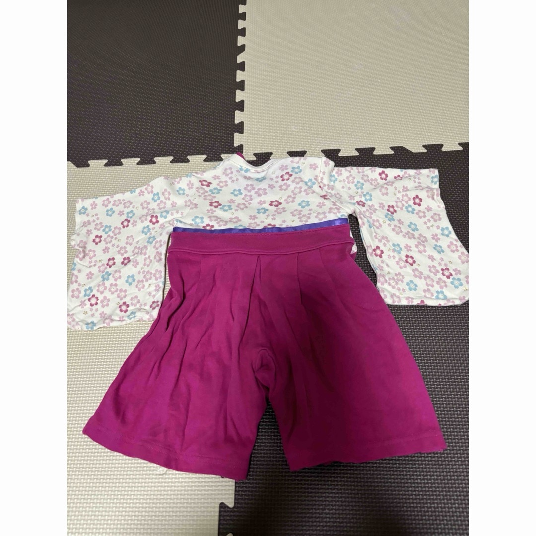 ベルメゾン(ベルメゾン)のベルメゾン　袴ロンパース　女の子　サイズ70 キッズ/ベビー/マタニティのベビー服(~85cm)(和服/着物)の商品写真