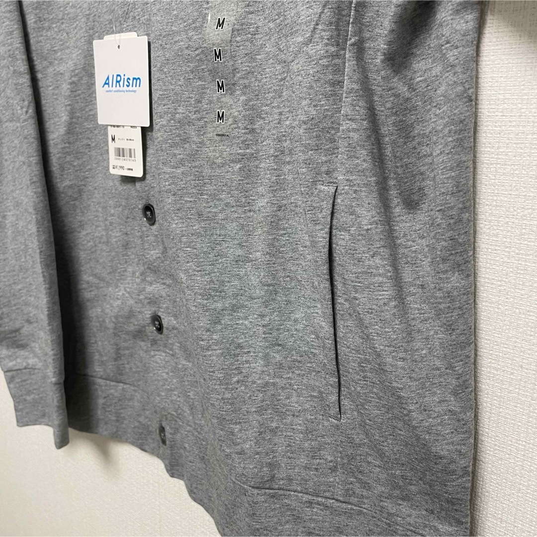 UNIQLO(ユニクロ)の【新品】UNIQLO エアリズムUVカットカーディガン（長袖）M ポケットあり メンズのトップス(カーディガン)の商品写真