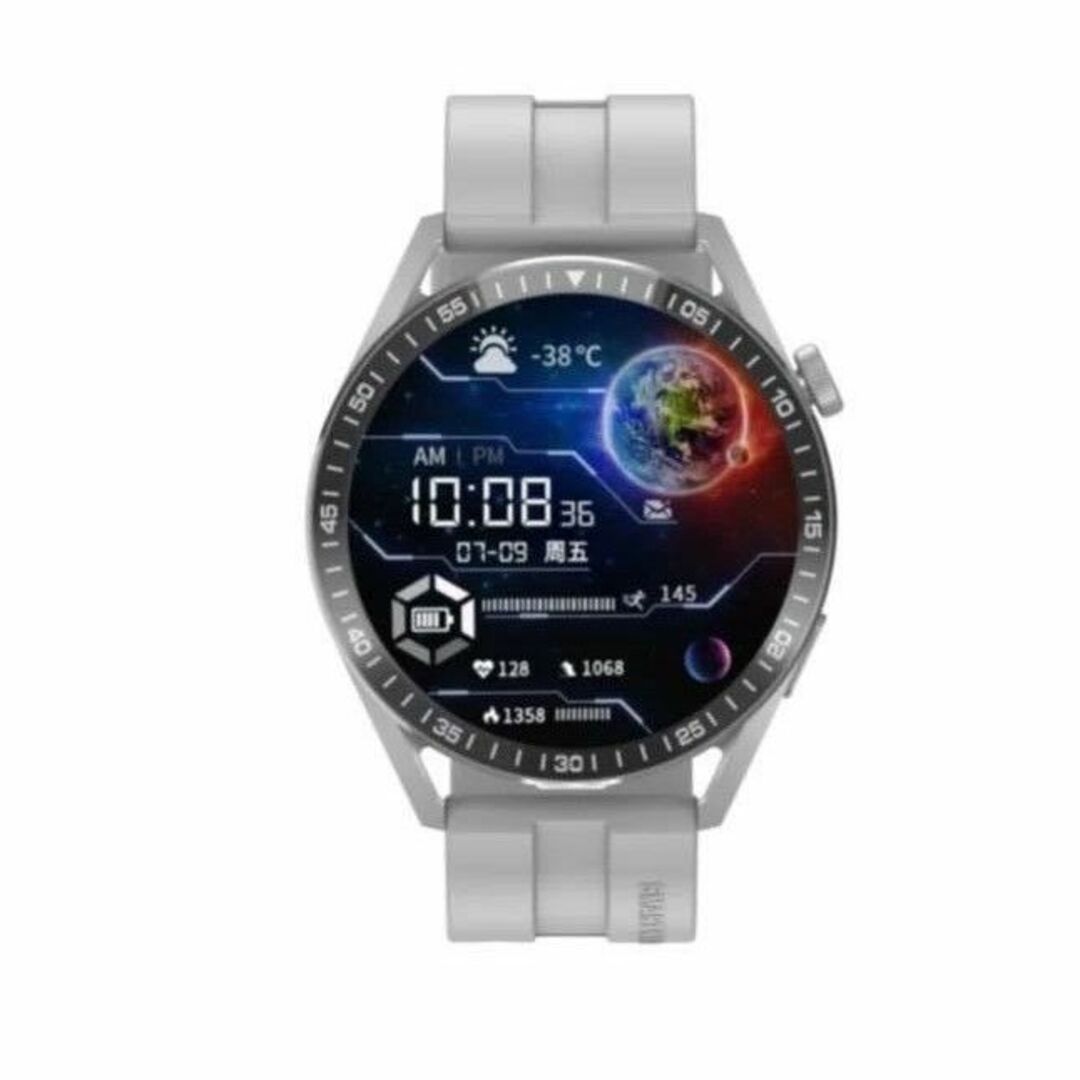 スマートウォッチ  心拍 血圧  歩数計   白 メンズの時計(腕時計(デジタル))の商品写真