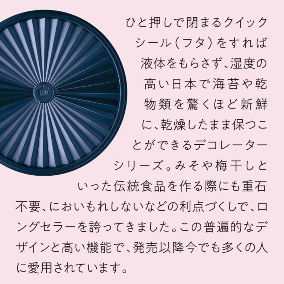 TupperwareBrands(タッパーウェア)のTupperwareマキシデコレーター（ノクターナルシーブルー） インテリア/住まい/日用品のキッチン/食器(容器)の商品写真