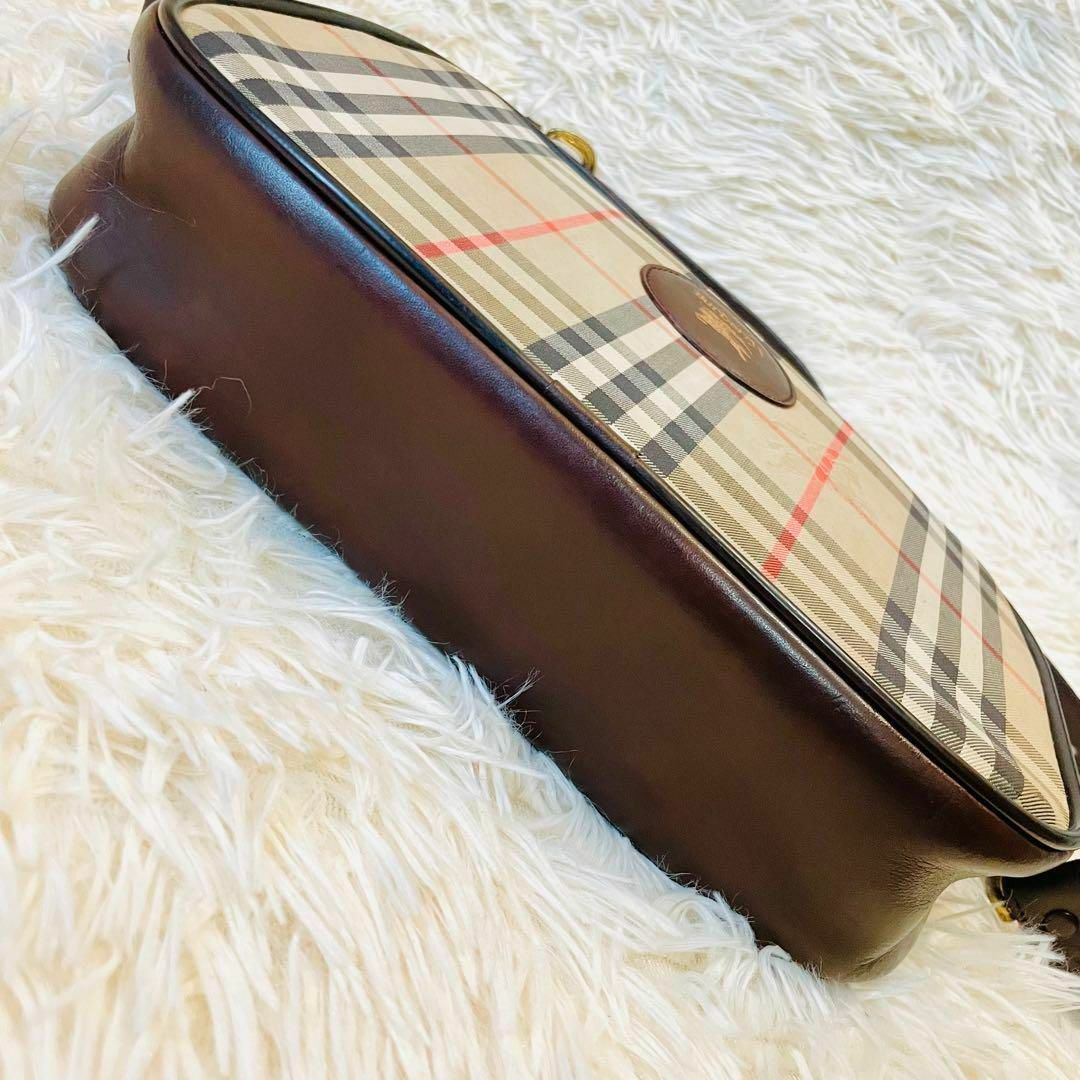 BURBERRY(バーバリー)のバーバリー セミショルダーバッグ ノバチェック レザー シャドーホース ブラウン レディースのバッグ(ショルダーバッグ)の商品写真