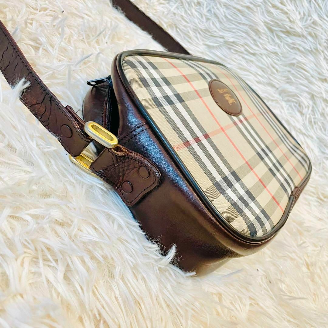 BURBERRY(バーバリー)のバーバリー セミショルダーバッグ ノバチェック レザー シャドーホース ブラウン レディースのバッグ(ショルダーバッグ)の商品写真