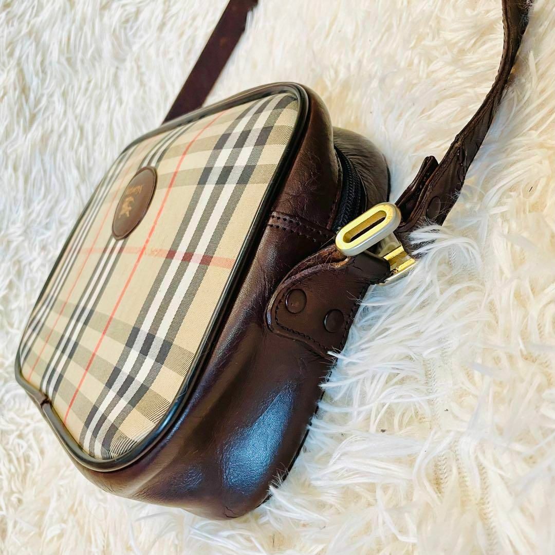 BURBERRY(バーバリー)のバーバリー セミショルダーバッグ ノバチェック レザー シャドーホース ブラウン レディースのバッグ(ショルダーバッグ)の商品写真