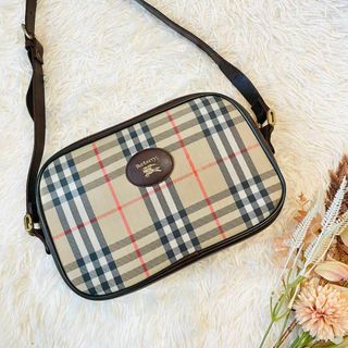 バーバリー(BURBERRY)のバーバリー セミショルダーバッグ ノバチェック レザー シャドーホース ブラウン(ショルダーバッグ)