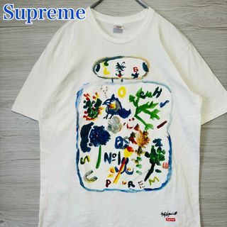 シュプリーム(Supreme)の【希少デザイン】シュプリーム × ヨウジヤマモト　コラボTシャツ　ペイント　レア(Tシャツ/カットソー(半袖/袖なし))