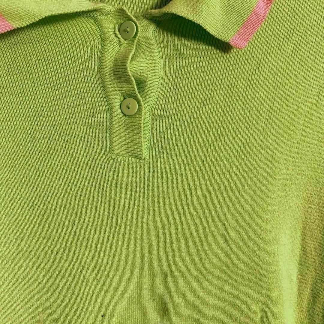 INTER ROAD インターロード️ ポロシャツ L相当 レディース 黄緑 レディースのトップス(ポロシャツ)の商品写真